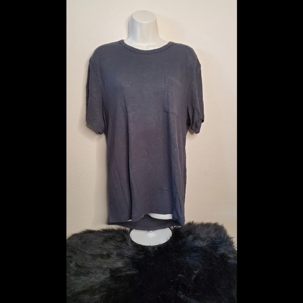 Dylan George Linen Blend Front Pocket Slub Tee